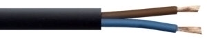 1m (per metre) H07RN-F 2 Core 1mm Flex Black Rubber (H07RN-F 2X1)