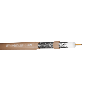 SFX100 Coaxial Cable Foam Filled DCA CAI Platinum Approved LSZH - Brown 250m