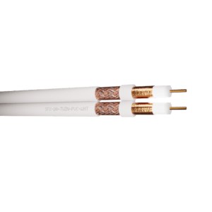 SFX100 Coaxial Cable Foam Filled Twin Premium PVC - White 250m
