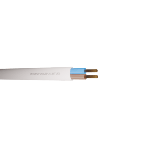 2192Y Flexible Power Cable 0.5mm Flat PVC (H03VVH2-F 2X0.5) - White 50m