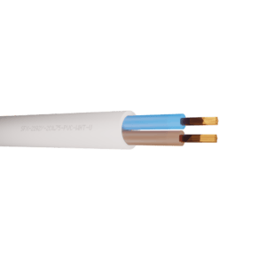 2192Y Flexible Power Cable 0.75mm Flat PVC (H03VVH2-F 2X0.75) - White 100m
