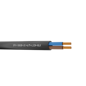 3182B Flexible Power Cable 0.75mm LSZH (H05Z1Z1-F 2X0.75) - Black 500m
