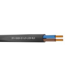 3182B Flexible Power Cable 1.5mm LSZH (H05Z1Z1-F 2X1.50) - Black 100m