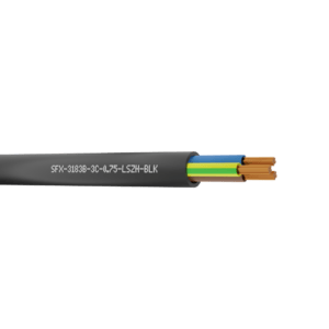 3183B Flexible Power Cable 0.75mm LSZH (H05Z1Z1-F 3G0.75) - Black 100m