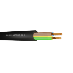 3183Y Flexible Power Cable 0.75mm PVC (H05VV-F 3G0.75) - Black 100m