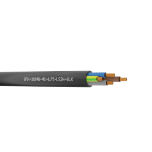 3184B Flexible Power Cable 0.75mm LSZH (H05Z1Z1-F 4G0.75) - Black 100m
