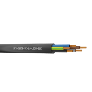 3185B Flexible Power Cable 1.0mm LSZH (H05Z1Z1-F 5X1.0) - Black 100m