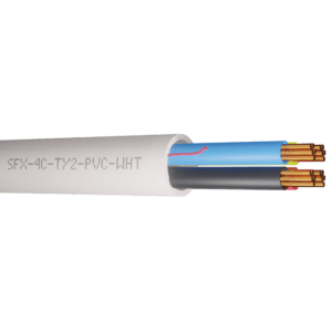 Alarm Cable Type 2 4 Cores PVC - White 100m