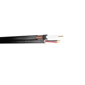 RG59 Coaxial Cable + 2 Power Cores 0.5mm CCA PVC - Black 500m