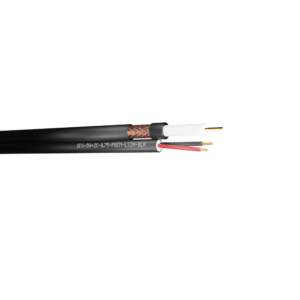 RG59 Coaxial Cable + 2 Power Cores 0.75mm Premium LSZH - Black UV 100m