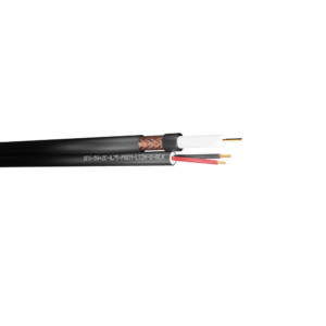 RG59 Coaxial Cable + 2 Power Cores 0.75mm Premium DCA LSZH - Black UV 100m