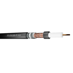 RG59 Coaxial Cable SWA CCA PE - Black 1000m