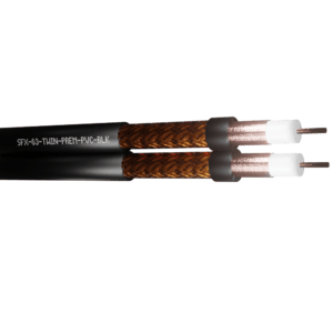 SFX63 Coaxial Cable Foam Filled Twin Premium PVC - Black 100m