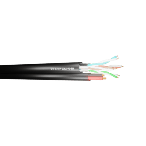 Data Cable Category 5e 4 Pairs UTP + 2 x 0.5mm Power Cores PE - Black 100m