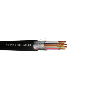 Defence Standard Cable 16 x 0.2mm 12 Cores TCWB Screened LSZH - Black UV 500m