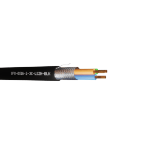 Defence Standard Cable 16 x 0.2mm 3 Cores TCWB Screened LSZH - Black UV per metre