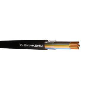 Defence Standard Cable 16 x 0.2mm 6 Cores Unscreened LSZH - Black UV 100m