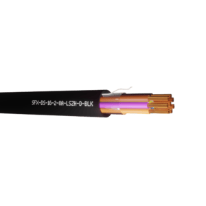 Defence Standard Cable DCA 16 x 0.2mm 8 Cores TCWB Unscreened LSZH - Black UV per metre