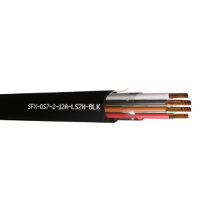 Defence Standard Cable 7 x 0.2mm 12 Cores Unscreened LSZH - Black UV 100m