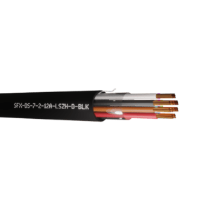 Defence Standard Cable DCA 7 x 0.2mm 12 Cores Unscreened LSZH - Black UV per metre