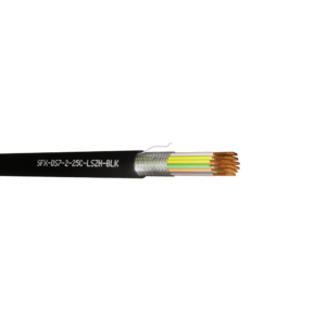 Defence Standard Cable 7 x 0.2mm 25 Cores TCWB Screened LSZH - Black UV per metre