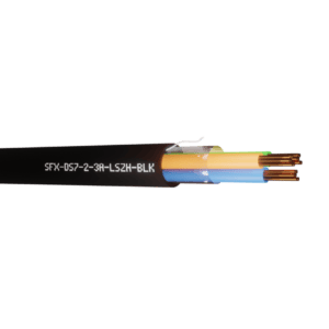 Defence Standard Cable 7 x 0.2mm 3 Cores Unscreened LSZH - Black UV 500m