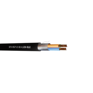 Defence Standard Cable 7 x 0.2mm 3 Cores TCWB Screened LSZH - Black UV 100m