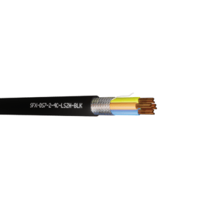 Defence Standard Cable 7 x 0.2mm 4 Cores TCWB Screened LSZH - Black UV per metre