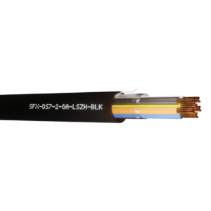 Defence Standard Cable 7 x 0.2mm 6 Cores Unscreened LSZH - Black UV per metre