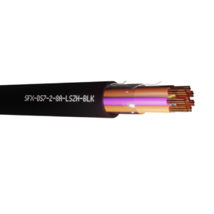 Defence Standard Cable 7 x 0.2mm 8 Cores Unscreened LSZH - Black UV per metre