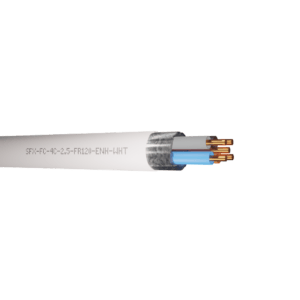 Enhanced Fire Resistant Cable Flame Flex FR120 4 Cores 2.5mm 300/500V - White per metre