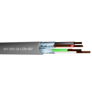 Belden Equivalent Cable ISP2-20 2 Pairs 20AWG Individually Foil Screen Multi Pair 600V LSZH (9402) - Grey 500m