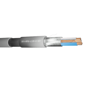Belden Equivalent Cable OFB1 1 Pair 24AWG Overall Foil and Braided Screen DCA 600V LSZH (9841) - Grey 200m