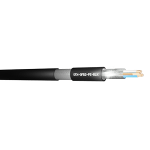Belden Equivalent Cable OFB2 2 Pairs 24AWG Overall Foil and Braided Screen 600V PE (9842) - Black per metre