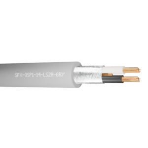 Belden Equivalent Cable OSP1-14 1 Pair 14 AWG Overall Foil Screen Pairs 600V LSZH (8720) - Grey 1000m