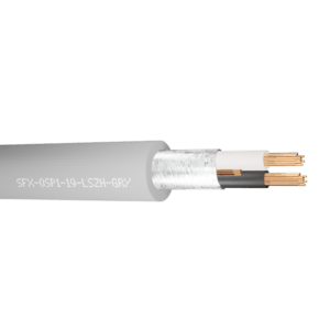 Belden Equivalent Cable OSP1-19 1 Pair 16AWG Overall Foil Screen Pairs 600V LSZH (8719) - Grey 100m
