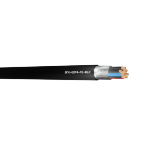 Belden Equivalent Cable OSP4 4 Pairs 24AWG Overall Foil Screen Pairs 600V PE (9504) - Black per metre