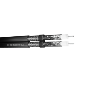 RG6 Coaxial Cable Twin PVC - Black 100m