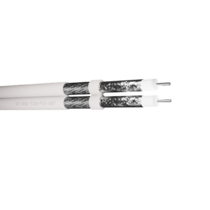 RG6 Coaxial Cable Twin PVC - White 100m