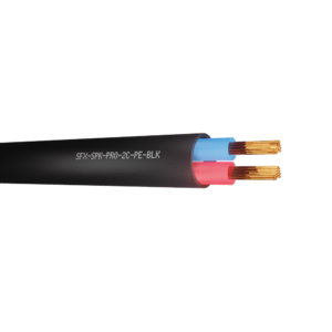 Speaker Cable 2 Cores BC 30 x 0.25mm 16AWG PE - Black per metre