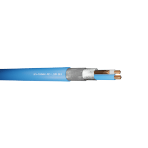 Belden Equivalent Cable Twinaxial 463 2 Cores 20AWG Overall Foil and Braided Screen LSZH (9463) 78ohm - Blue per metre