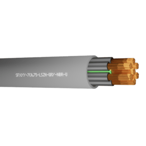 YY Control Flex Cables 7 Core 0.75mm Numbered Cores LSZH - Grey 500m