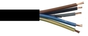 NYY-J Cable 5 Cores 1.5mm PVC - Black per metre
