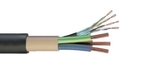 EV Ultra Cable 3 x 6mm + Cat 5 FTP PVC - Black per metre