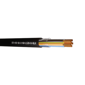 Defence Standard Cable DCA 16 x 0.2mm 6 Cores Unscreened LSZH - Black UV per metre