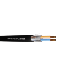 Defence Standard Cable 7 x 0.2mm 2 Cores TCWB Screened LSZH - Black UV 100m