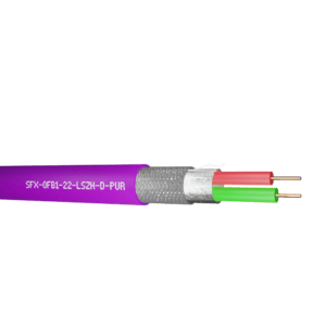 Modbus Cable OFB1-22 1 Pair 22AWG DCA Overall Foil and Braid Screen 600V LSZH DCA Rated (3079A) - Purple 1000m