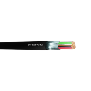 Belden Equivalent Cable OSC10 10 Cores 24AWG Overall Foil Screen Multicore 600V PE (9540) - Black 1000m
