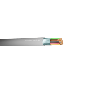 Belden Equivalent Cable OSC8 8 Cores 24AWG Overall Foil Screen Multicore 600V DCA LSZH (9538) - Grey per metre