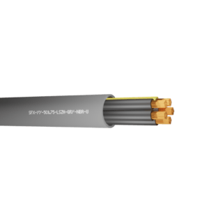 YY Control Flex Cables 5 Core 0.75mm Numbered Cores LSZH - Grey per metre